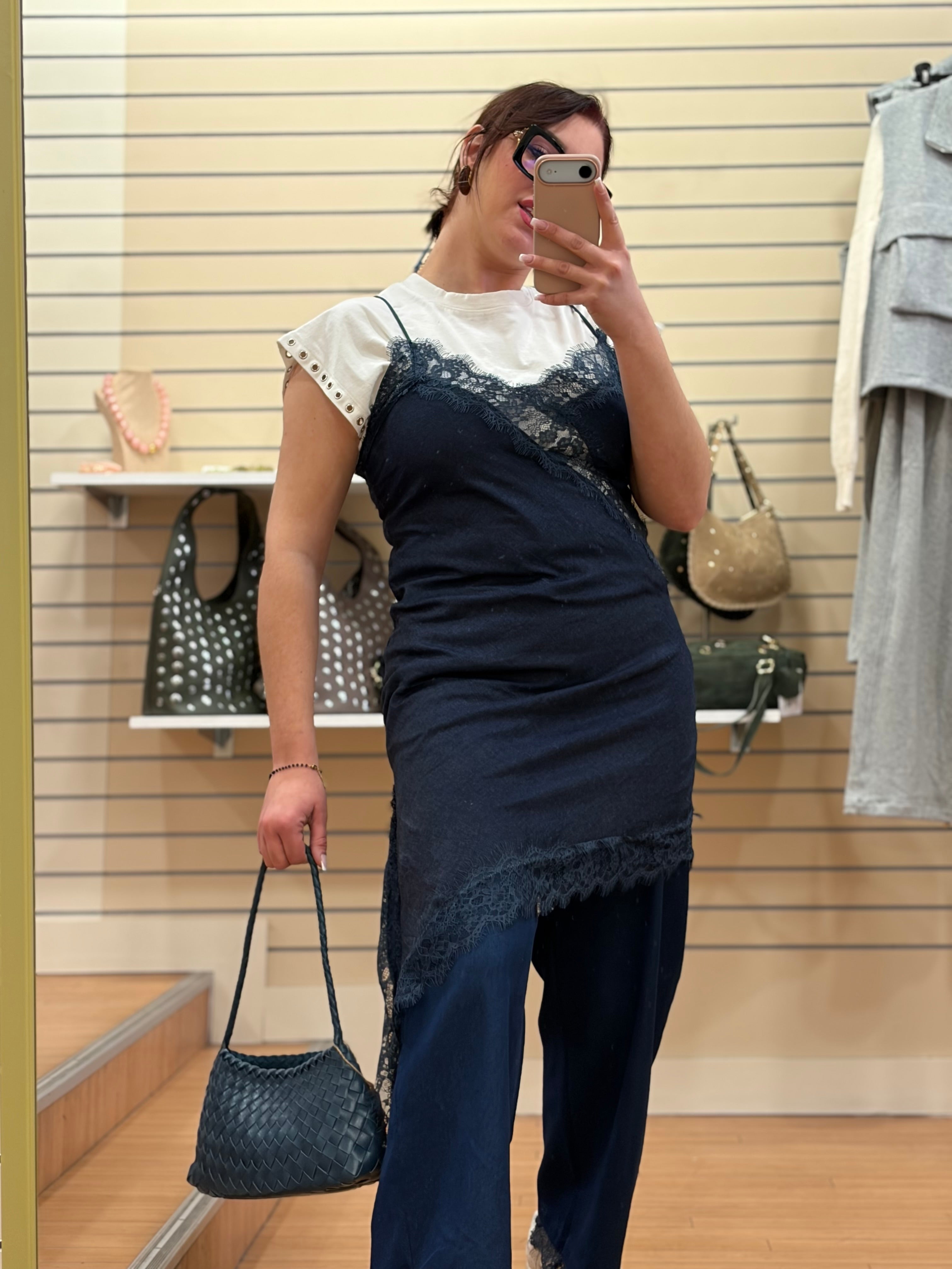 Pantalon jeans dentelle