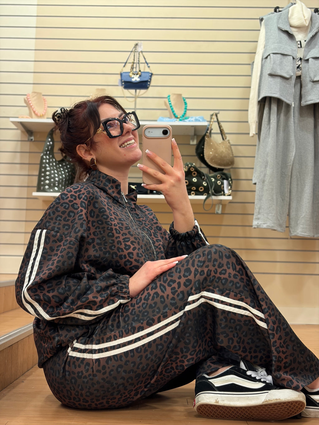 Veste jogging léopard