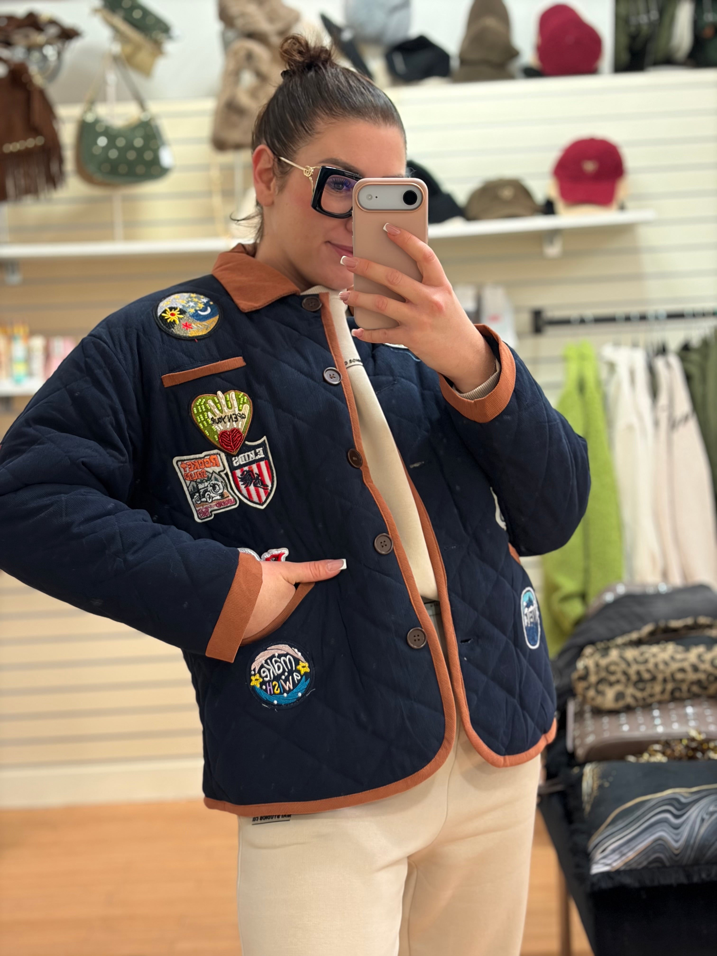 Manteau velours PATCH